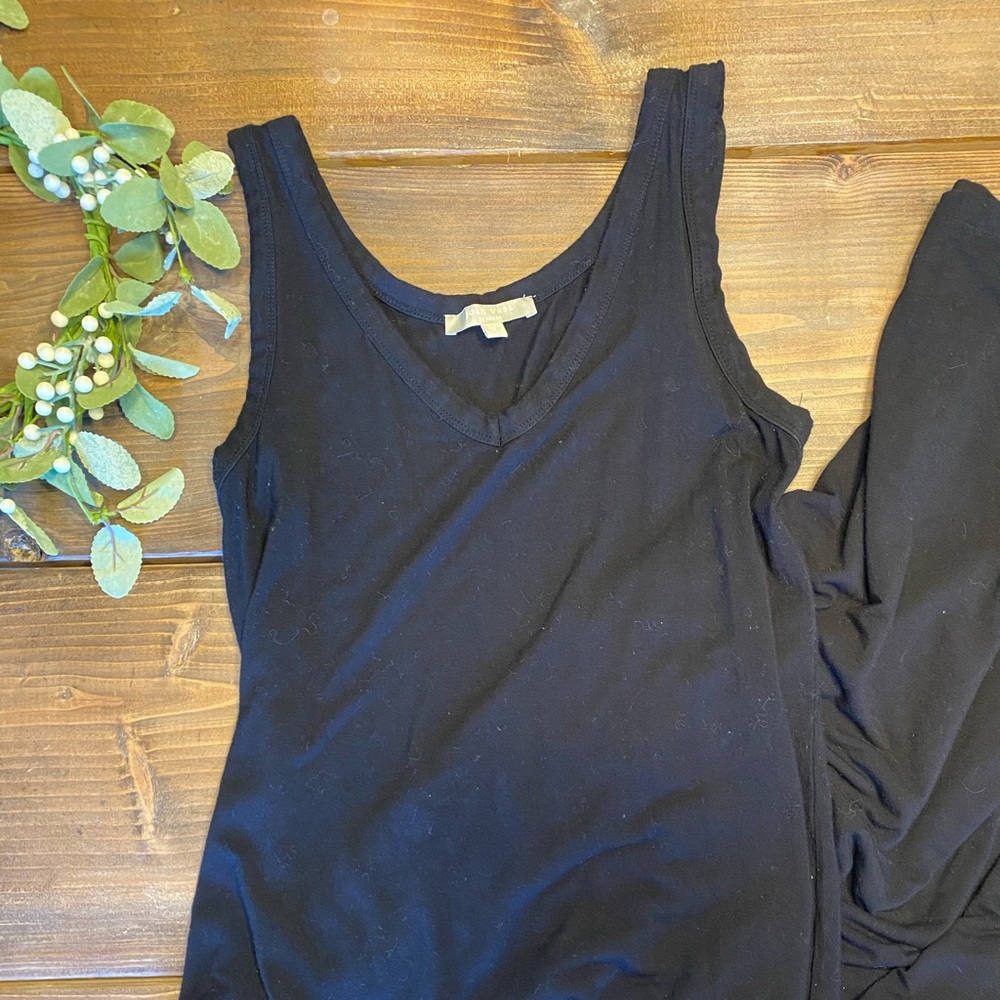 Joan Vass black maxi dress